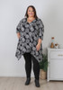 Plus Size Hanky Hem Tunic Floral Burst 