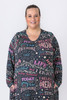 Plus Size Good Vibes Only Long Sleeve Nightie