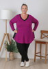 Plus Size Black Fleecy Leggings With Pockets