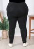 Plus Size Black Fleecy Leggings With Pockets