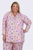 Plus Size Pastel Floral Winter Pyjama Set
