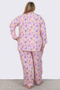 Plus Size Floral Winter Pyjama Set by Curvaceous