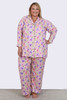 Plus Size Floral Winter Pyjama Set by Curvaceous