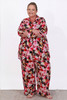 Plus Size Hearts And Blossoms Winter Pyjama Set in Sizes 18 to 32