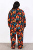Plus Size Moody Floral Winter Pyjama Set in Sizes 18 to 32
