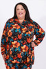 Plus Size Moody Floral Winter Pyjama Set