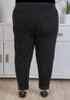 Plus Size Matte Black Pull On Stretch Denim Boyfriend Jeans