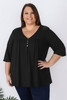 Plus Size Black Top With Lace