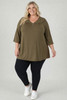 Plus Size Olive Top With Lace