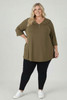 Plus Size Olive Top With Lace