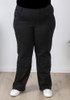 Plus Size Boot Leg Denim Jeans In Matte Black Sizes 18 to 32