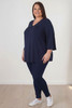 Plus Size Dark Blue Relaxed Fit Top