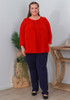 Plus Size Princess Seam Blue Ponte Pant