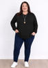 Plus Size Knit Jumper With Hem Detail In Black