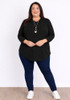 Plus Size Knit Jumper With Hem Detail In Black