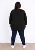 Plus Size Knit Jumper With Hem Detail In Black