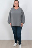 Plus Size Every Day Waffle Top In Grey
