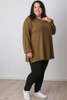 Plus Size Every Day Waffle Top In Khaki