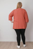 Plus Size Every Day Waffle Top In Rust