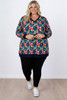 Plus Size Sweater Top in Bubbles Galore