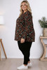 plus size Stretch winter Cotton Floral Outline Top