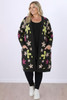 Button Up Long Retro Daisy Cardigan
