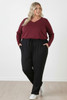 Plus Size Wide Leg Black Bamboo Pant