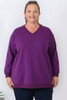 Plus Size Super Soft Purple Sweater Top