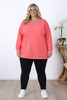 Plus Size Super Soft Peach Sweater Top