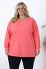 Plus Size Super Soft Peach Sweater Top