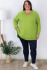 Plus Size Super Soft Apple Green Sweater Top