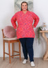 Plus Size popcorn Knit Jumper In Hot Pink