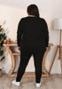 Plus Size Black Knit Jumper With Hearts