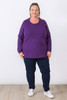 Plus Size Long Sleeve Top In Purple