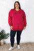 plus size winter raspberry red jumper