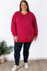 plus size winter raspberry red jumper - Curvaceous 