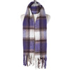 Purple And Mocha Checked Scarf 