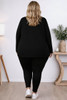 Plus Size Black Knit Jumper With Butterflies