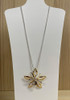 Two Toned Flower Necklace
