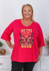 Plus Size Be the Good Magenta V Neck Top
