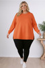 plus size orange cotton jumper 