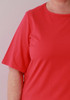Plus Size Cotton Round Neck Tee In Watermelon