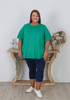 Plus Size Round Neck Tee In Emerald