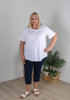 Plus Size Round Neck Everyday Tee In White