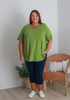 Plus Size Round Neck Tee In Pistachio
