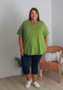Plus Size Round Neck Tee In Pistachio