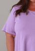 Plus Size Cotton Round Neck Everyday Tee In Lilac 