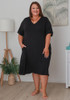 Plus Size Bamboo Nightie In Black