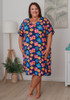 Plus Size Bamboo Nightie In Hibiscus Print