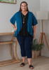 Plus Size Stretch Bolero In Teal